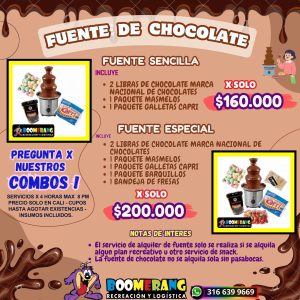 fuente de chocolate